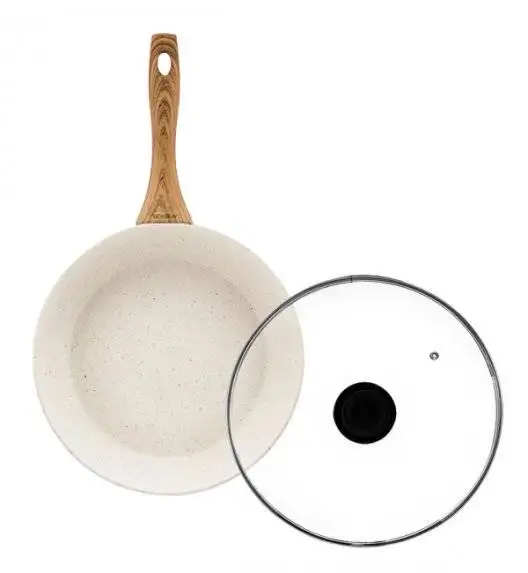 AMBITION NATURE Patelnia z powłoką nieprzywierającą Ø28 cm + pokrywka uniwersalna 28 cm / indukcja