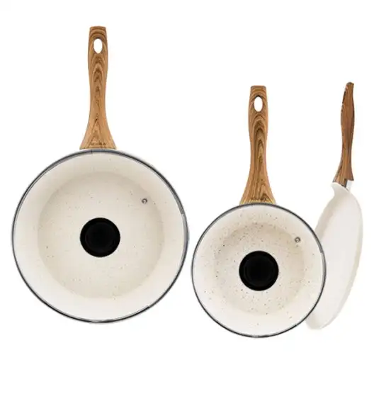 AMBITION NATURE Komplet patelni z powłoką nieprzywierającą Ø20, 28 cm + pokrywki uniwersalne + patelnia naleśnikowa 28 cm