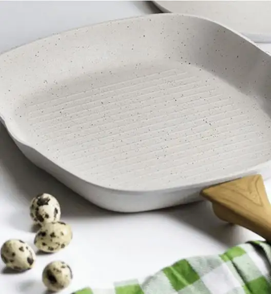 AMBITION NATURE Komplet Garnki z pokrywkami 6 el + patelnia 20, 24, 28 cm + pokrywki uniwersalne