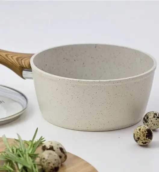 AMBITION NATURE Komplet Garnki z pokrywkami 6 el + patelnia 20, 24, 28 cm + pokrywki uniwersalne