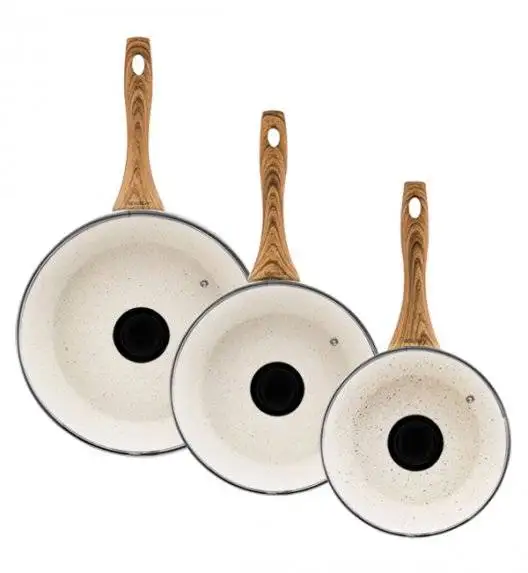AMBITION NATURE Komplet Garnki z pokrywkami 6 el + patelnia 20, 24, 28 cm + pokrywki uniwersalne