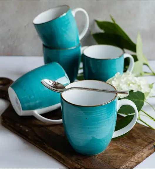 LUBIANA BOSS 6630L Serwis obiadowy 96 el / 24 osoby / morski / porcelana ręcznie malowana