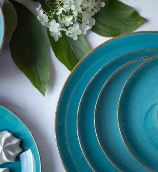 LUBIANA BOSS 6630L Serwis obiadowy 28 el / 6 osób / morski / porcelana ręcznie malowana