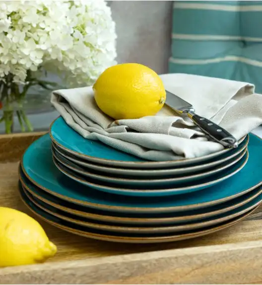 LUBIANA BOSS 6630L Serwis obiadowy 28 el / 6 osób / morski / porcelana ręcznie malowana