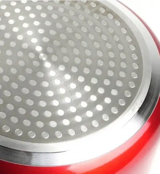 AMBITION JASPER Patelnia 24 cm + pokrywka uniwersalna / nieprzywierająca powłoka Qualum Basic Stone Edition