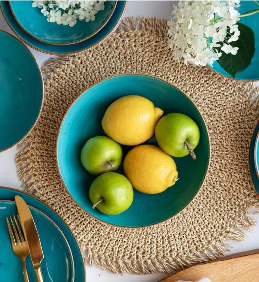 LUBIANA BOSS 6630L 6 x Salaterka 15 cm / morska / porcelana ręcznie malowana