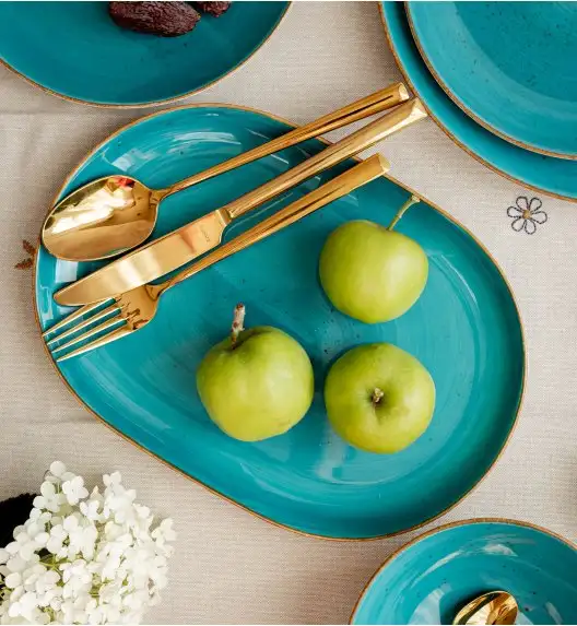 LUBIANA BOSS 6630L Półmis 28 cm / morski / porcelana ręcznie malowana