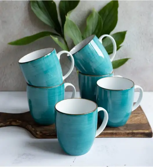 LUBIANA BOSS 6630L Kubek 380 ml 6 os / 6 el / morski / porcelana ręcznie malowana