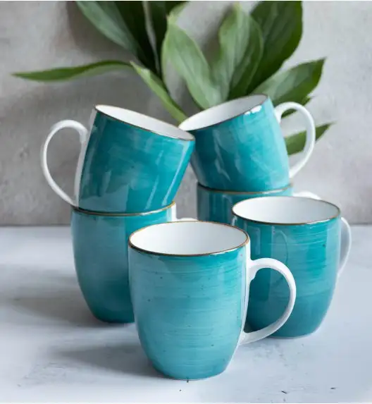 LUBIANA BOSS 6630L Kubek 380 ml 12 os / 12 el / morski / porcelana ręcznie malowana