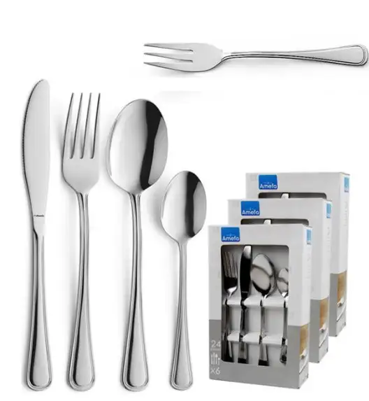AMEFA BOLOGNA Sztućce UE 90 el pudełko + luz / 18 os / połysk