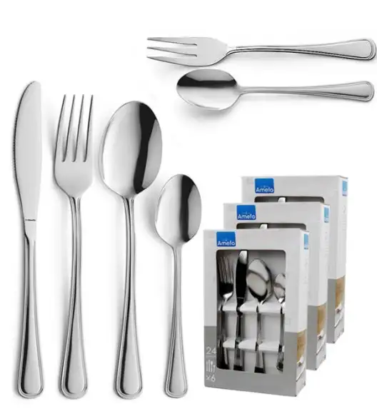 AMEFA BOLOGNA Sztućce UE 108 el pudełko + luz / 18 os / połysk