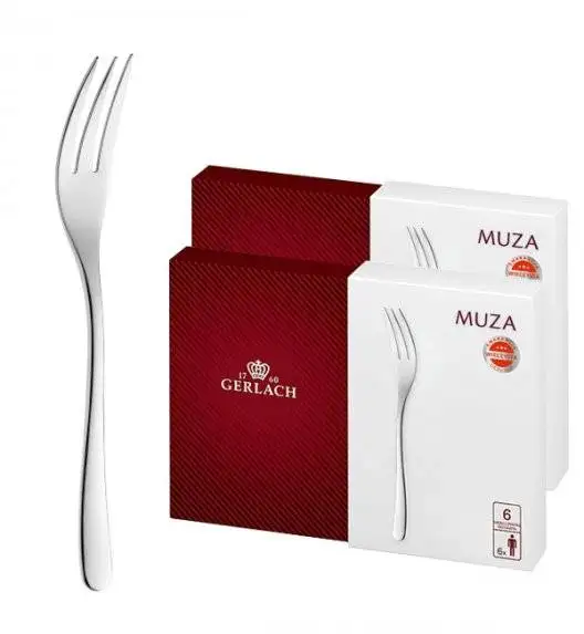 Gerlach Muza Sztućce Widelczyki do ciast 12 el pudełko / 12 osób (połysk)