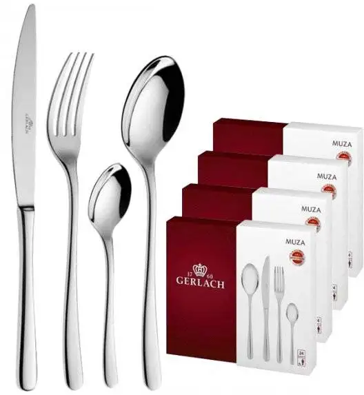 Gerlach Muza Sztućce Komplet 96 el (4x24) pudełko / 24 osoby / połysk