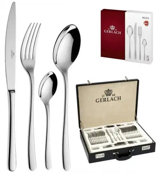 GERLACH MUZA Sztućce Komplet 92 el dla 18 osób (68W+ 24P) połysk
