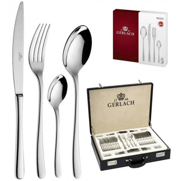 GERLACH MUZA Sztućce Komplet 92 el dla 18 osób (68W+ 24P) połysk
