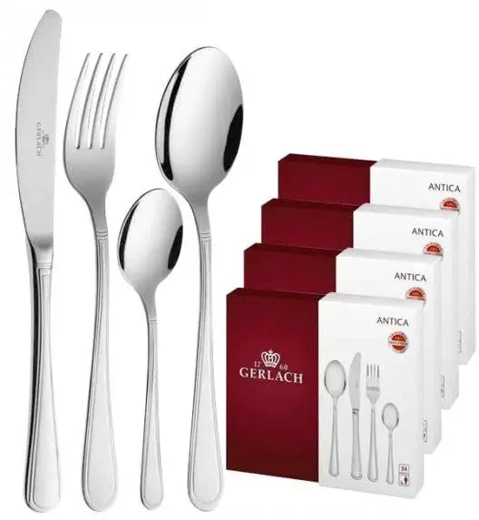 Gerlach Antica Sztućce Komplet 96 el pudełko / 24 osoby / połysk