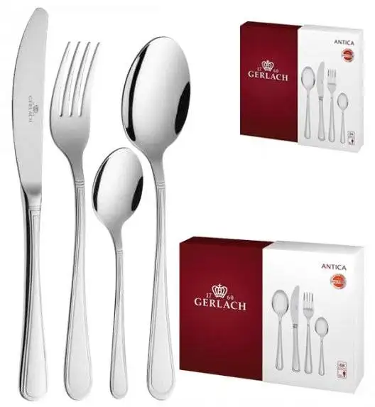 Gerlach Antica Sztućce Komplet 92 el (68P+24P) w pudełku / 18 osób / połysk 