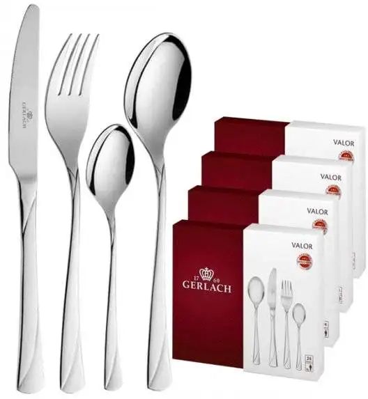 Gerlach Valor Sztućce Komplet 96 el pudełko / 24 osoby / połysk
