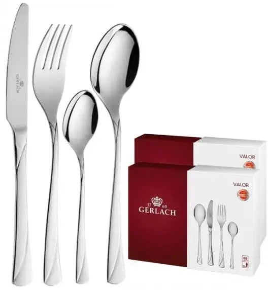 Gerlach Valor Sztućce Komplet 136 el pudełko / 24 osoby / połysk