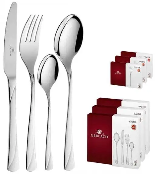 Gerlach Valor Sztućce Komplet 90 el (3x30) pudełko / 18 osób / połysk