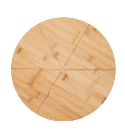 TADAR Zestaw do serwowania pizzy / 3 el / stal + drewno bambusowe