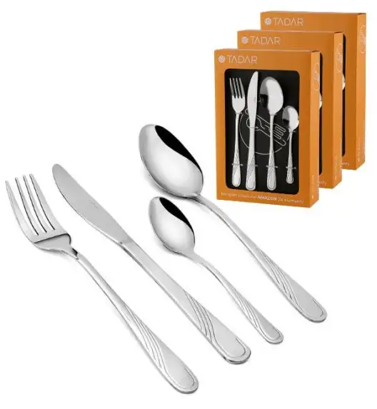 TADAR AMAZON Sztućce Komplet 72 el pudełko / 18 osób / połysk