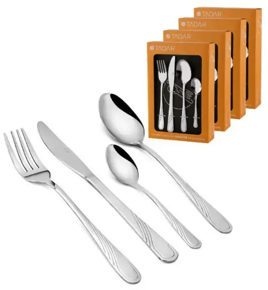 TADAR AMAZON Sztućce Komplet 96 el pudełko / 24 osoby / połysk