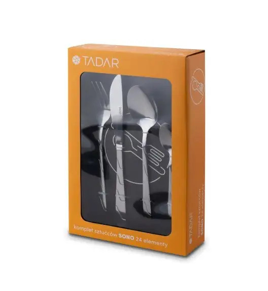 TADAR SONO Sztućce Komplet 24 el pudełko / 6 osób / połysk
