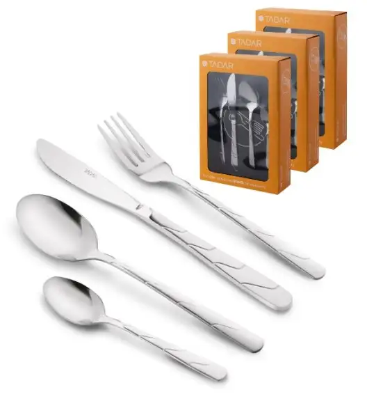 TADAR SONO Sztućce Komplet 72 el pudełko / 18 osób / połysk