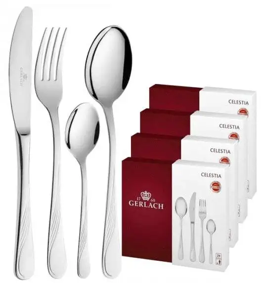 Gerlach Celestia Sztućce Komplet 96 el pudełko / 24 osób / połysk