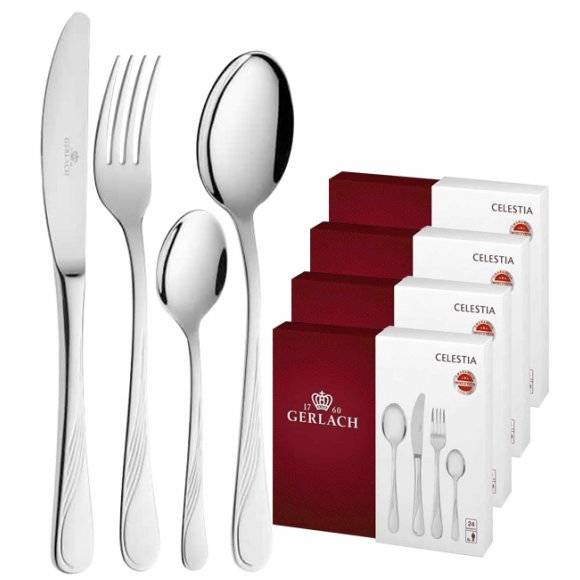Gerlach Celestia Sztućce Komplet 96 el pudełko / 24 osób / połysk