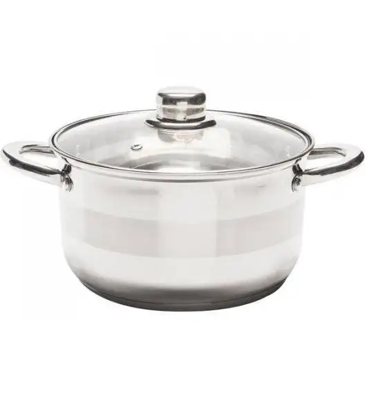 TADAR LUZON Garnek z pokrywką / 3,5 l / Ø 20 cm / stal nierdzewna, szkło 