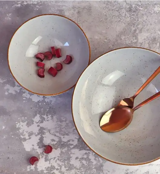 LUBIANA BOSS 6630Z Salaterka 15 cm / szara / porcelana ręcznie malowana