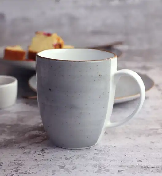 LUBIANA BOSS 6630Z Kubek 380 ml / szary / porcelana ręcznie malowana