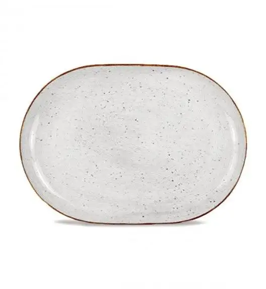 LUBIANA BOSS 6630Z Półmis 33 cm / szary / porcelana ręcznie malowana