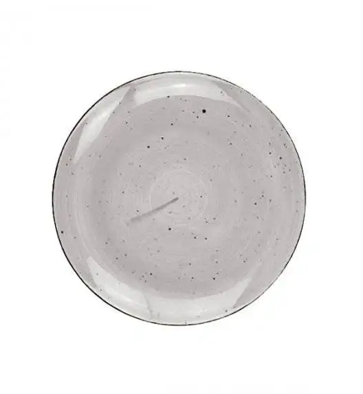 LUBIANA BOSS 6630Z Talerz deserowy 20,5 cm / szary / porcelana ręcznie malowana