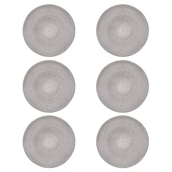 LUBIANA BOSS 6630Z Komplet talerzy obiadowych 27 cm / 6 os / 6 cm / szary / porcelana ręcznie malowana