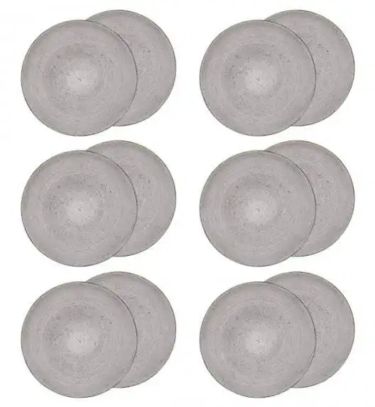 LUBIANA BOSS 6630Z Komplet talerzy obiadowych 27 cm / 12 os / 12 cm / szary / porcelana ręcznie malowana