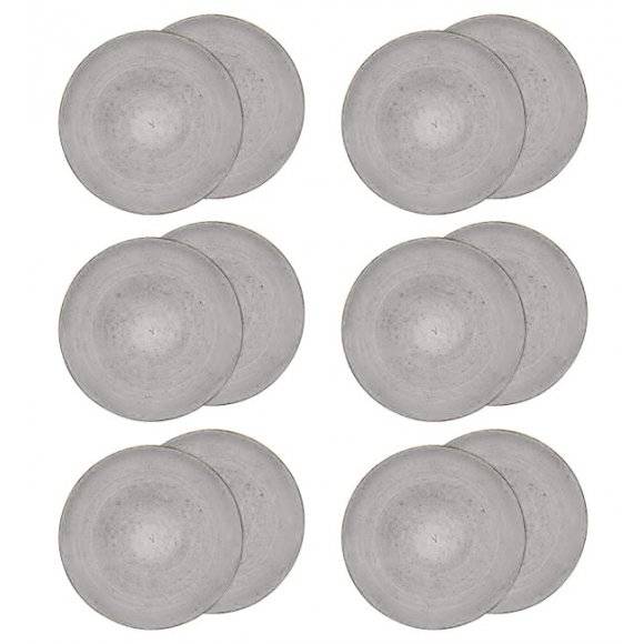 LUBIANA BOSS 6630Z Komplet talerzy obiadowych 27 cm / 12 os / 12 cm / szary / porcelana ręcznie malowana