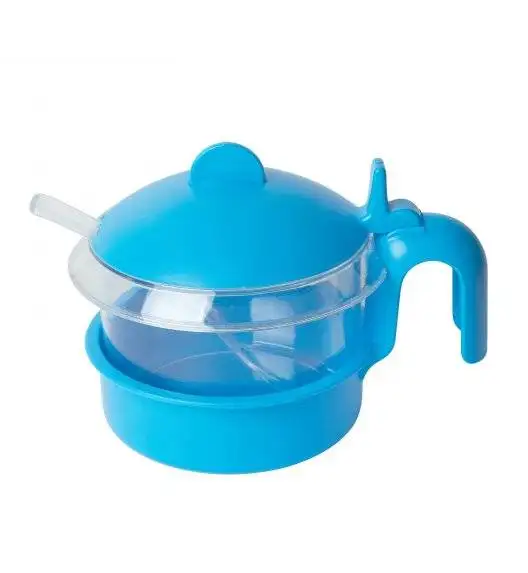 HEGA Kolorowa cukiernica z łyżeczką 450 ml / tworzywo sztuczne / mix kolorów