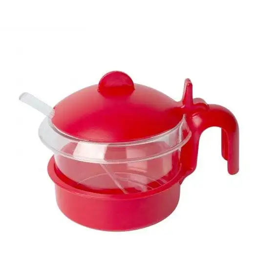 HEGA Kolorowa cukiernica z łyżeczką 450 ml / tworzywo sztuczne / mix kolorów