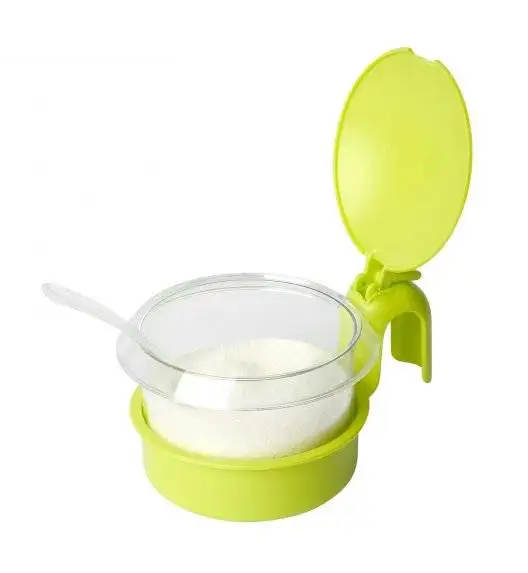 HEGA Kolorowa cukiernica z łyżeczką 450 ml / tworzywo sztuczne / mix kolorów