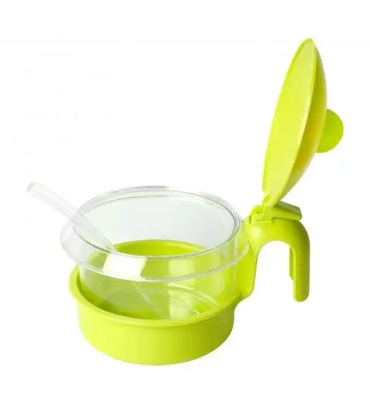 HEGA Kolorowa cukiernica z łyżeczką 450 ml / tworzywo sztuczne / mix kolorów