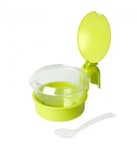 HEGA Kolorowa cukiernica z łyżeczką 450 ml / tworzywo sztuczne / mix kolorów