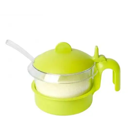 HEGA Kolorowa cukiernica z łyżeczką 450 ml / tworzywo sztuczne / mix kolorów