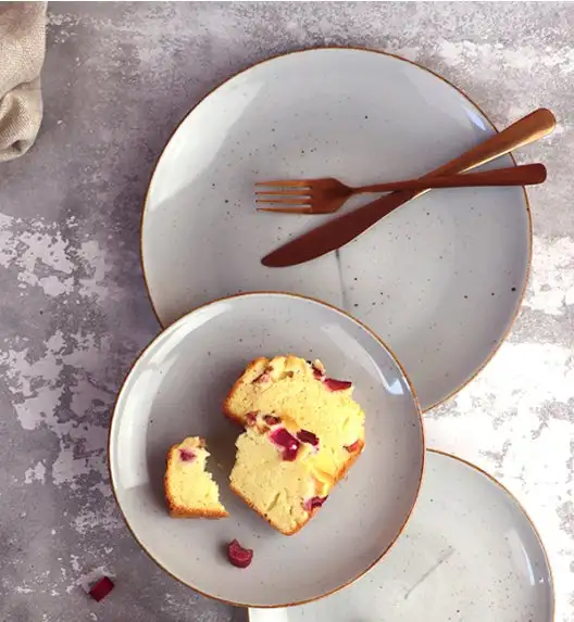 LUBIANA BOSS 6630Z Serwis obiadowy 36 el / 12 osób / szary / porcelana ręcznie malowana