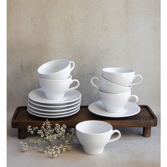 LUBIANA PAULA Komplet filiżanka 290 ml + spodek 17 cm / 6 os / 12 el 