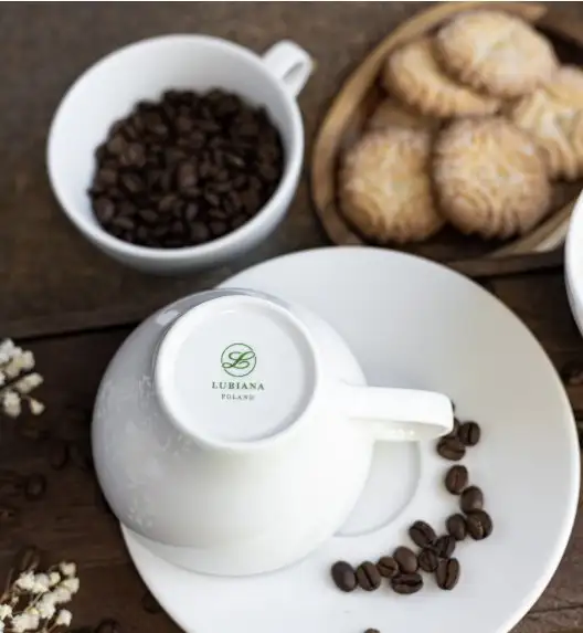 LUBIANA PAULA Komplet filiżanka 290 ml + spodek 17 cm / 12 os / 24 el 