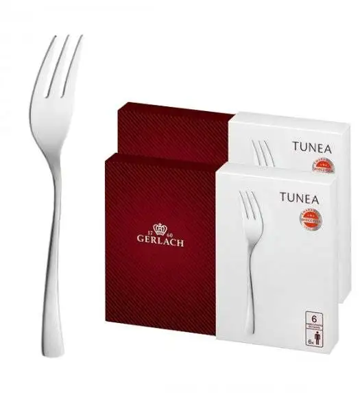 GERLACH TUNEA Sztućce Widelczyki do ciast 12 el pudełko / 12 osób / połysk