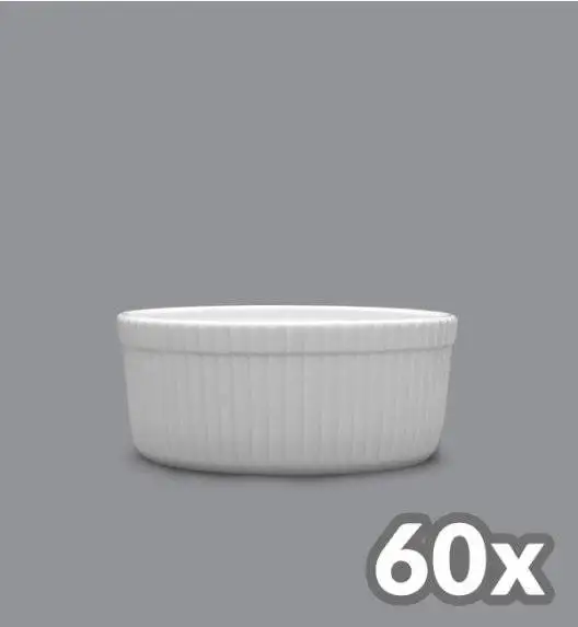 LUBIANA AMERYKA 60 x Czarka / salaterka z reliefem ø 9 cm / porcelana